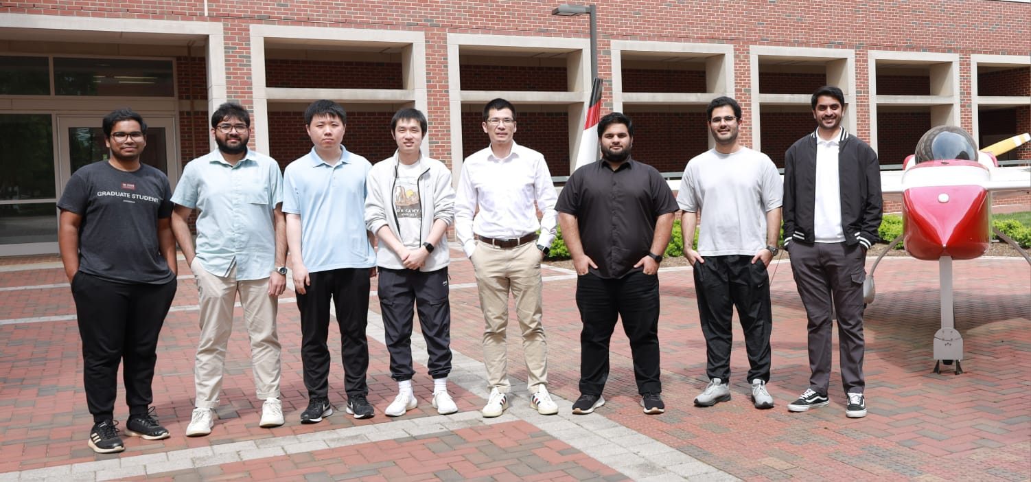 With my PhD lab members and our PI.
